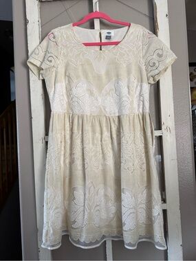 Super cute cream lace covered dress! New!